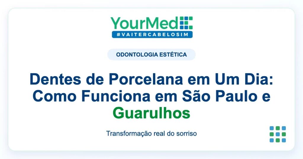 Imagem de destaque YourMed sobre Dentes de Porcelana em Um Dia: Como Funciona em São Paulo e Guarulhos