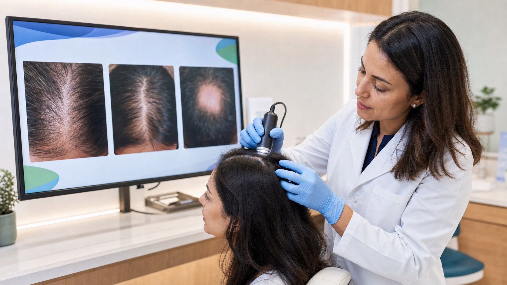 Médica avalia diferentes padrões de calvície e alopecia
